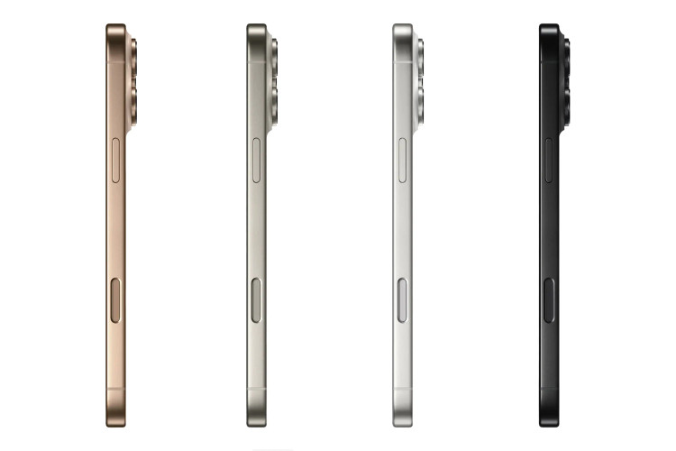 نمای کناری گوشی موبایل اپل مدل iPhone 16 Pro Max ZAA دو سیم کارت ظرفیت 512 گیگابایت و رم 8 گیگابایت