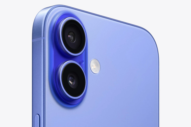 چینش دوربین های آیفون 16 ch رنگ آبی