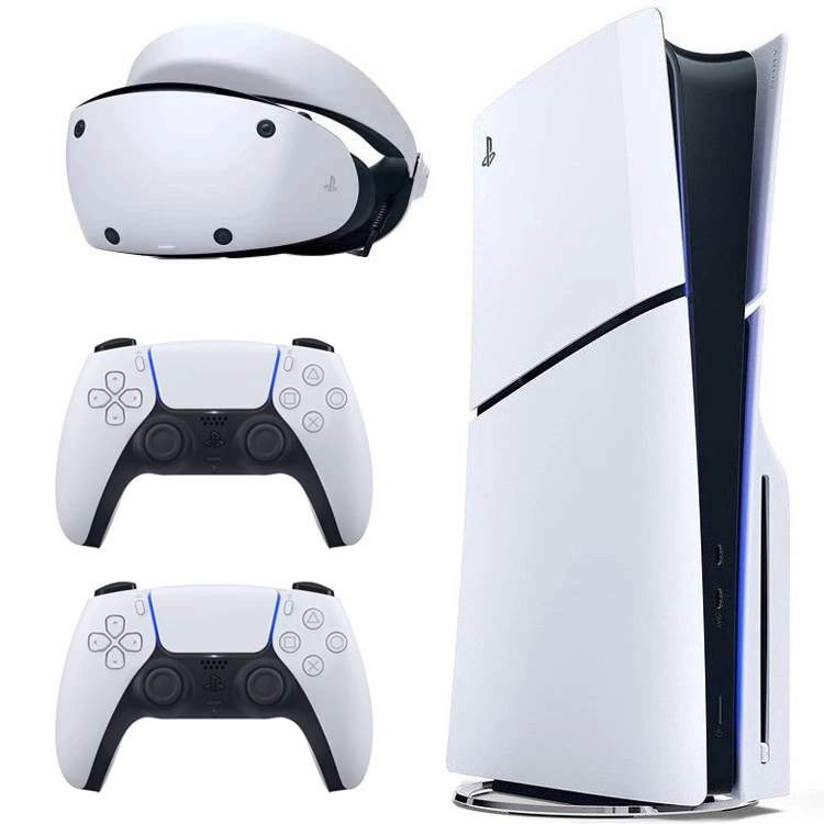 کنسول بازی سونی مدل PlayStation 5 Slim ظرفیت 1 ترابایت ریجن 2016A اروپا به همراه دسته اضافی و هدست  VR2